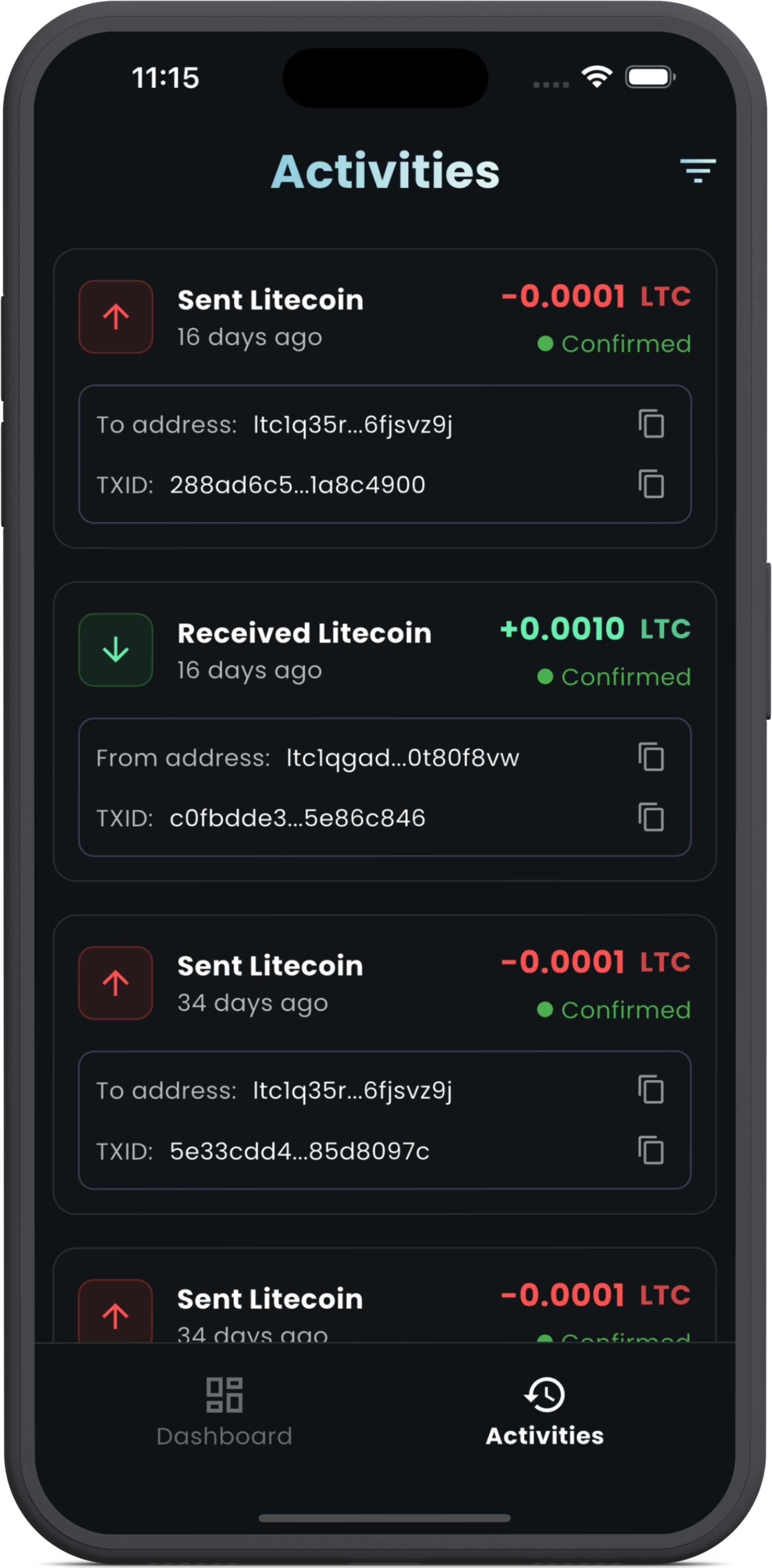 PTERI Wallet Screen 4